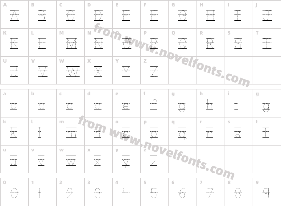 KG Primary Dots Lined NOSPACECharacter Map