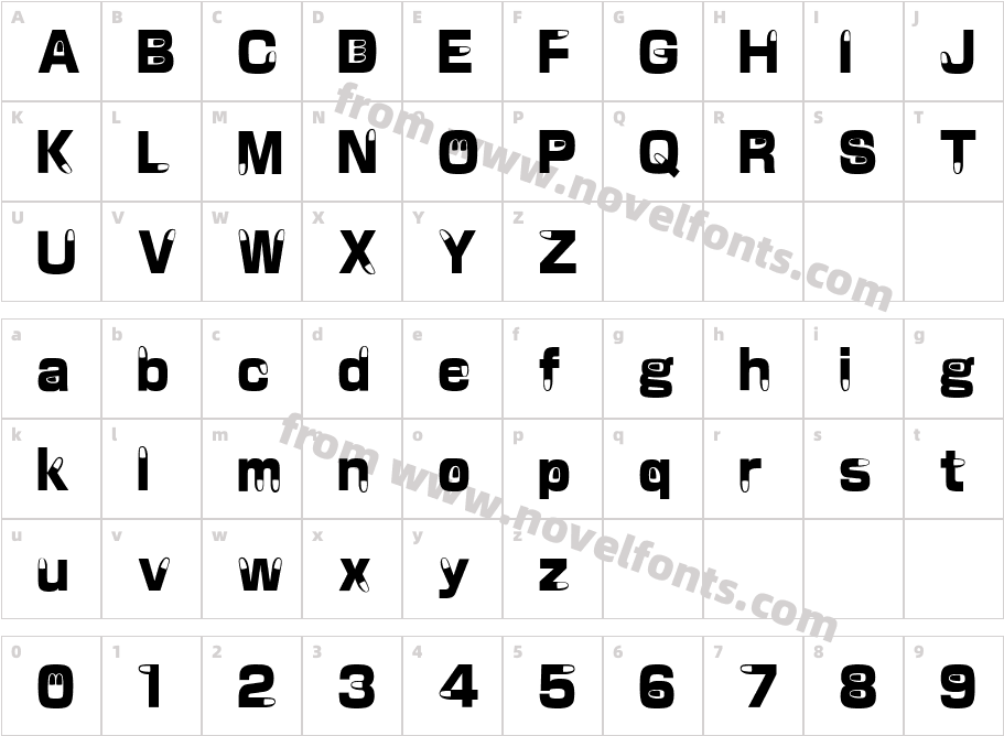 KK FingerMCharacter Map