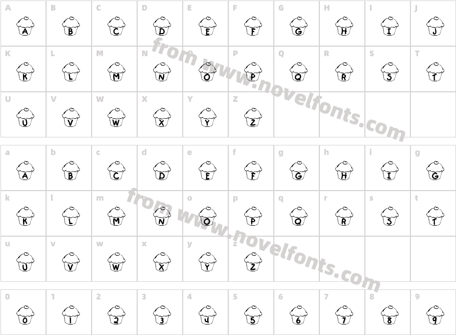 KR CupcakeCharacter Map