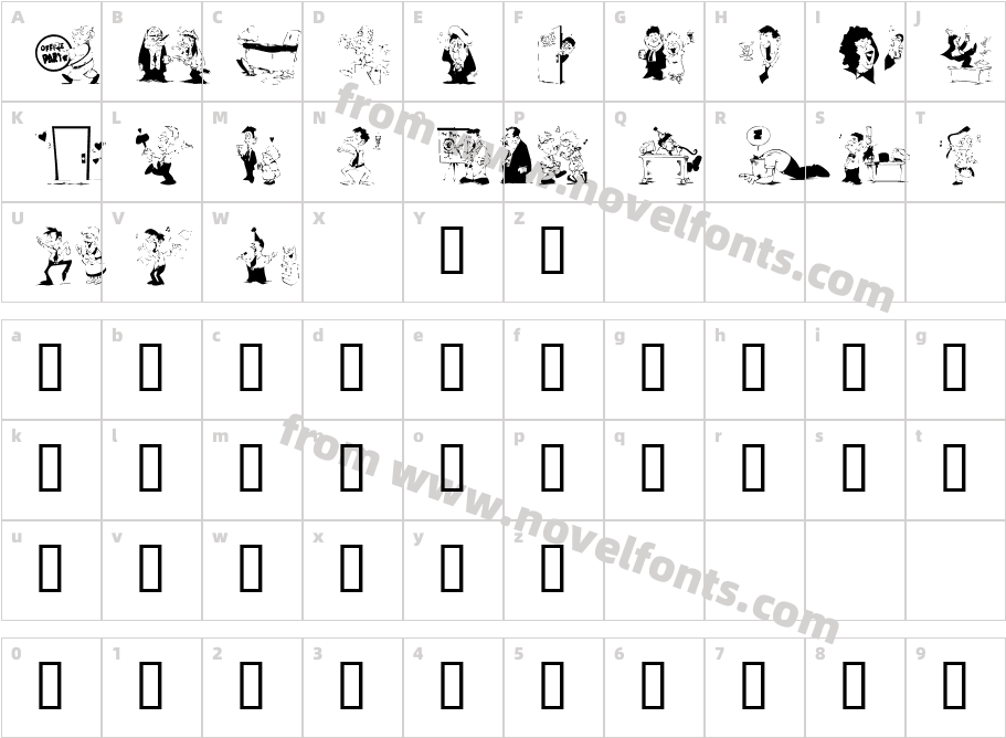 KR Office PartyCharacter Map