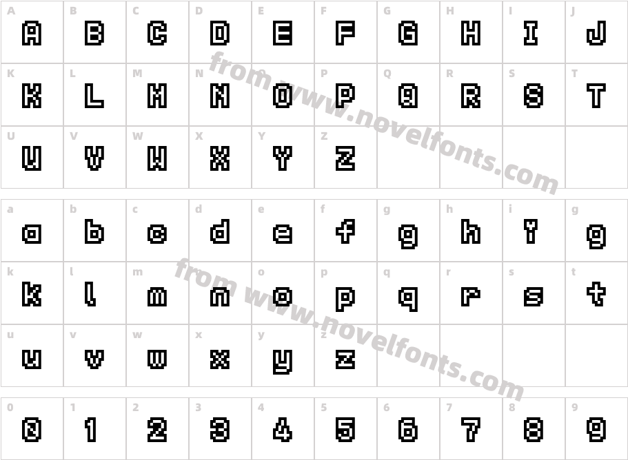 KS Petit Heart Outline10_2Character Map