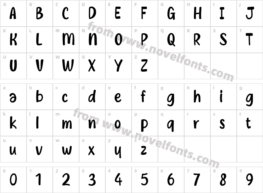 Kanvas fileCharacter Map