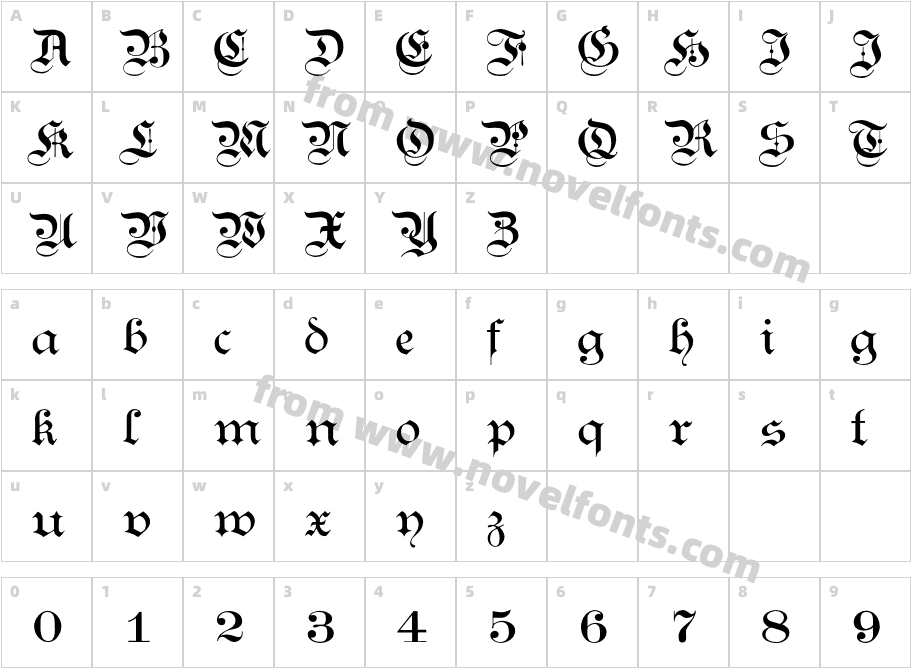 Kanzlei Light NormalCharacter Map