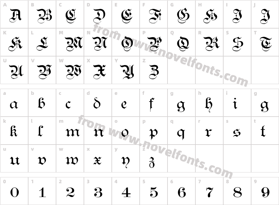 Kanzlei Light NormalCharacter Map