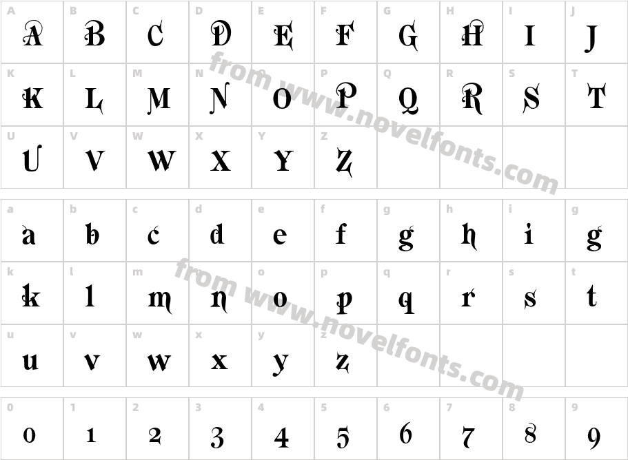 Katherine BoldCharacter Map