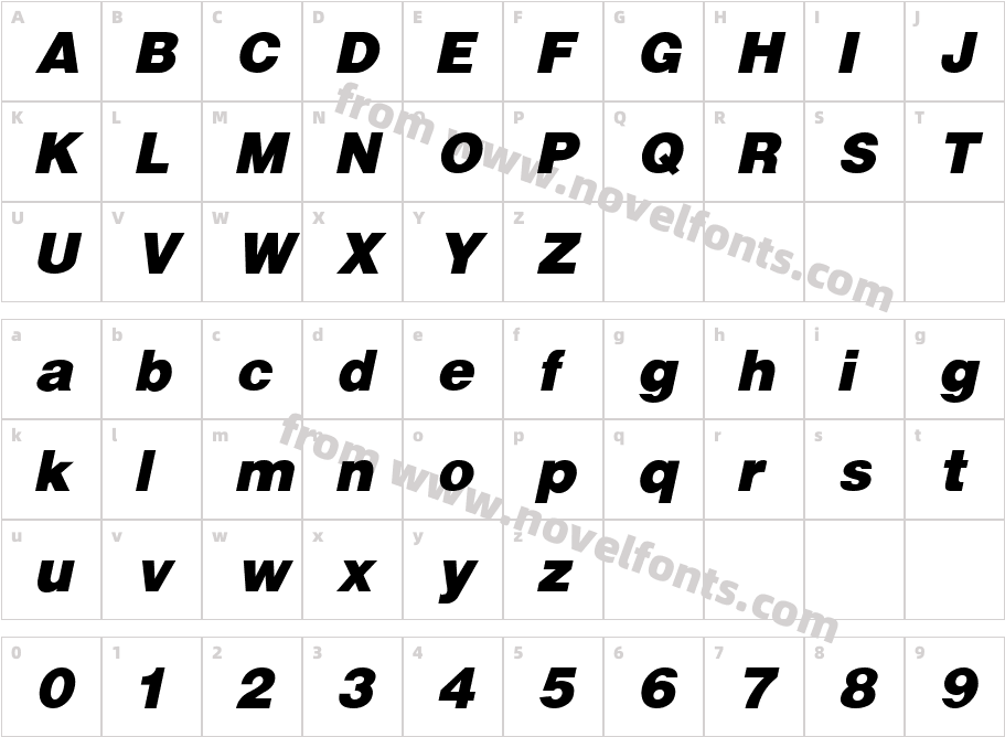 Kathryn ItalicCharacter Map