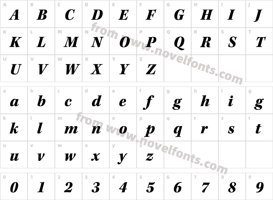 Kepler Std Black ItCharacter Map