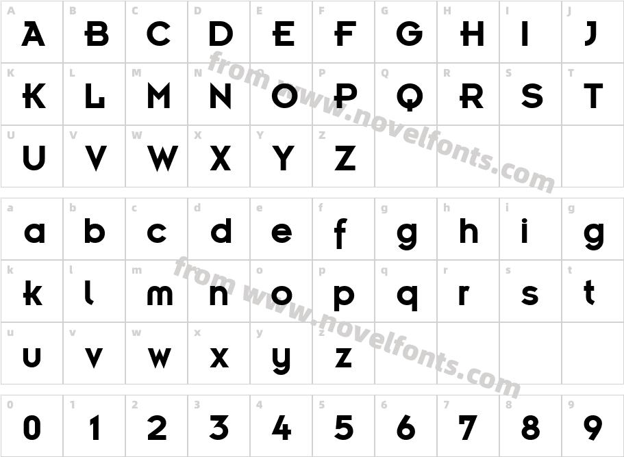 KernelS Si BoldCharacter Map