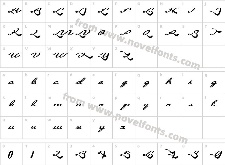 Blessing SonCharacter Map