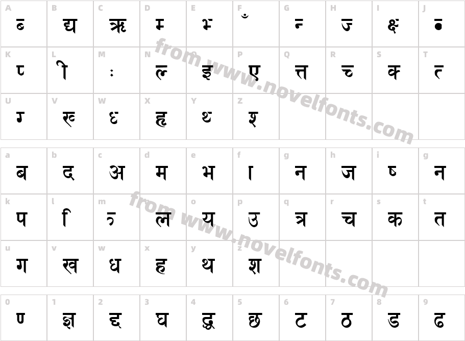 KhakiCharacter Map