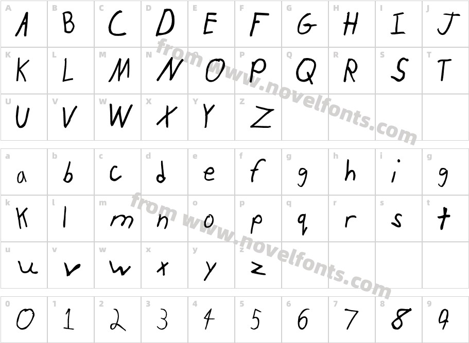 KidTYPE MarkerCharacter Map