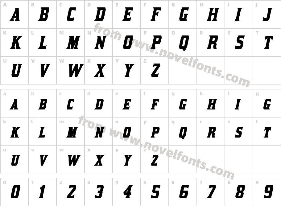 Kirsty Bold ItalicCharacter Map