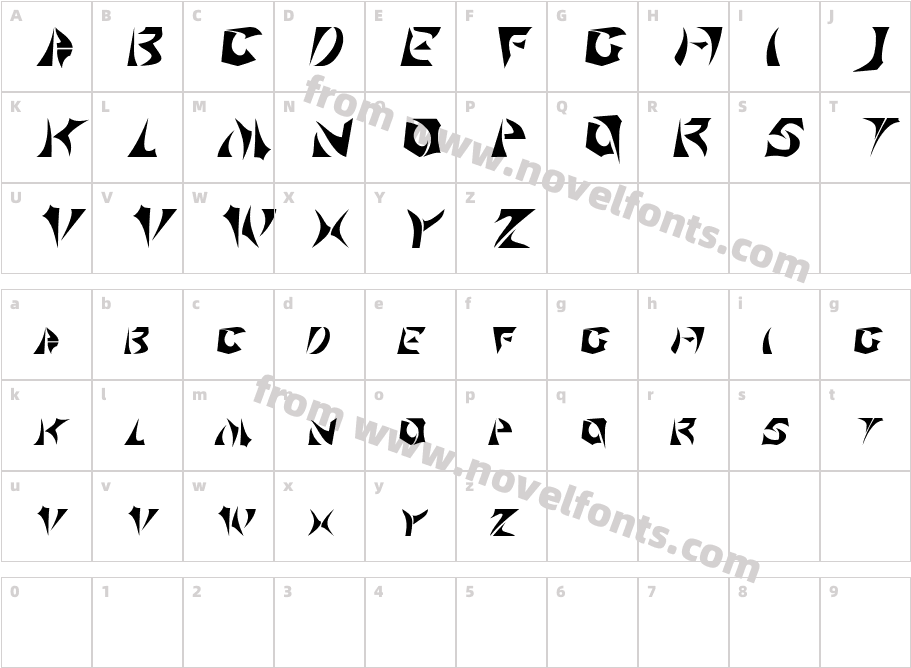 Klingon ScriptCharacter Map