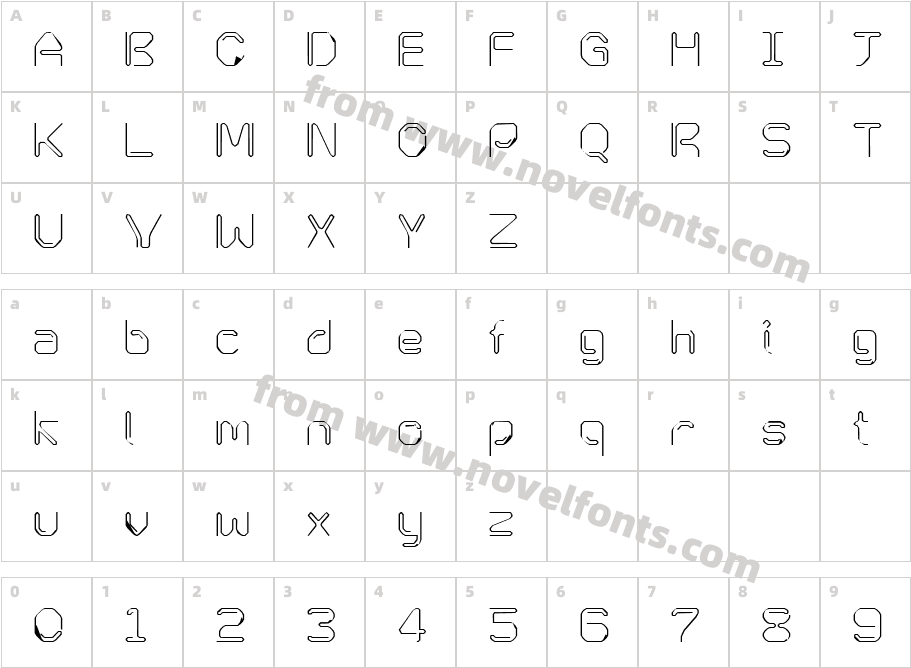 Kneeon SquareCharacter Map