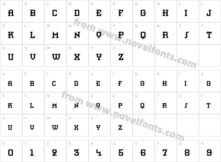 Knomen Regular SwfteCharacter Map