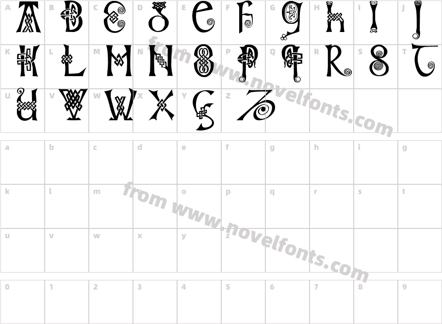 KnotworkCharacter Map