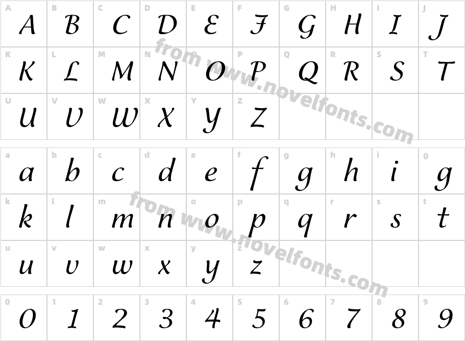 Kolibri Pro RegularCharacter Map