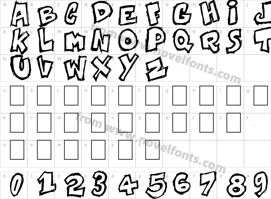 KomikozCharacter Map