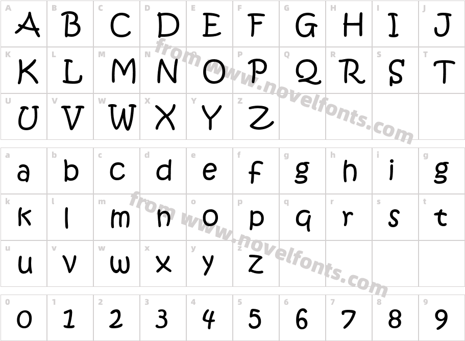 KristenITC RegularCharacter Map