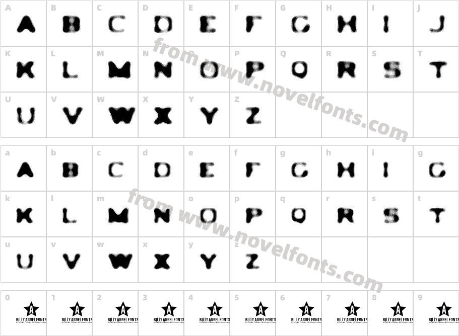 LEDLIGHTCharacter Map