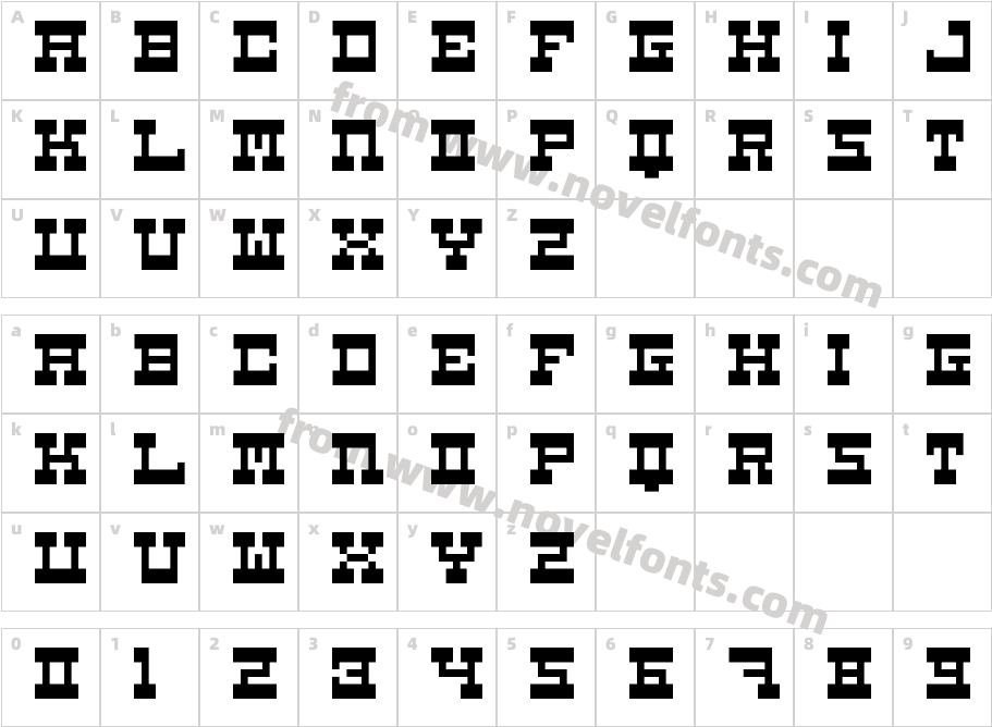 5Carnival RegularCharacter Map