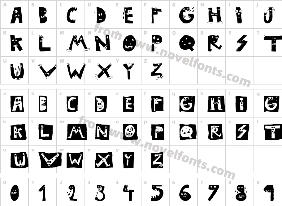 LSD juniorCharacter Map