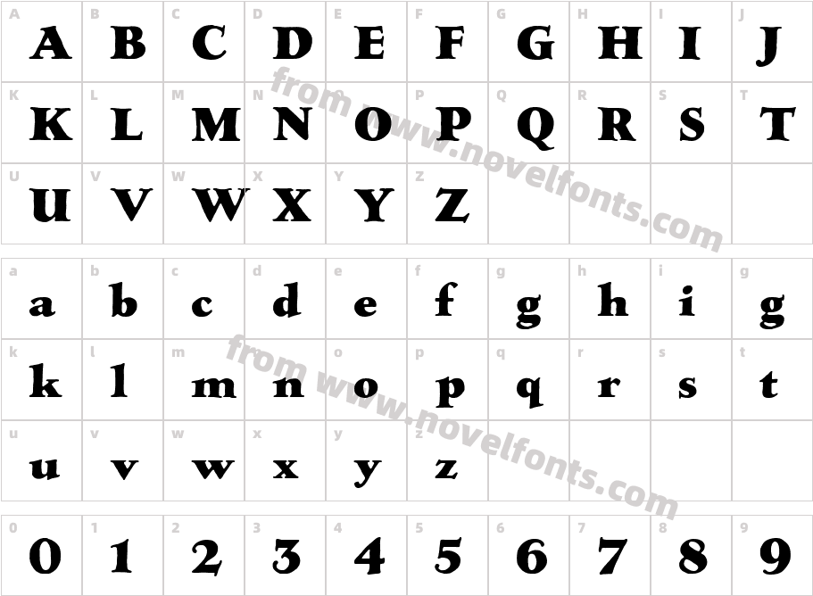 LTC Hess MonoblackCharacter Map