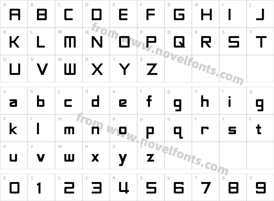 LaBeouf BoldCharacter Map