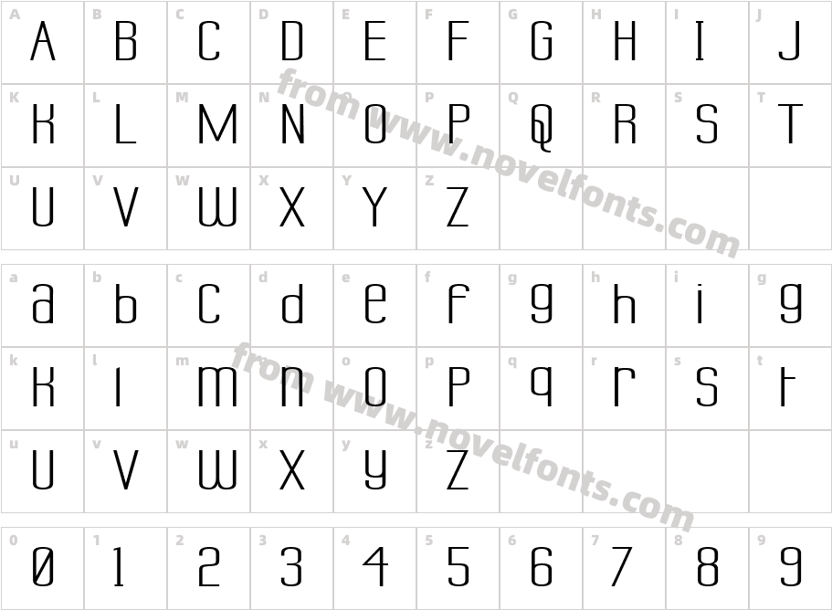 Labtop Unicase SuperwideCharacter Map