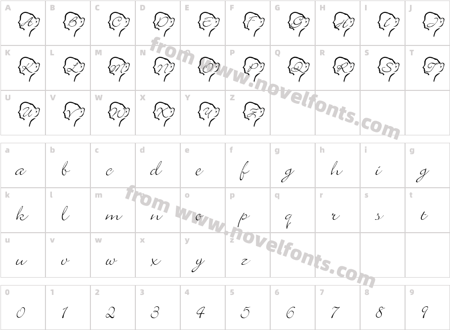 Lady Of Profile NormalCharacter Map