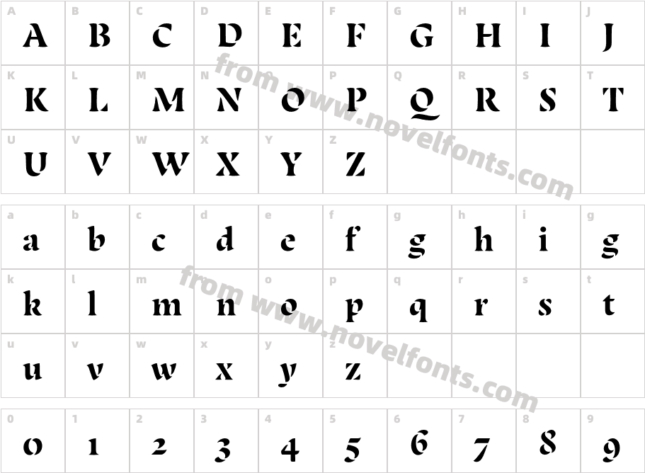 Laima BoldCharacter Map