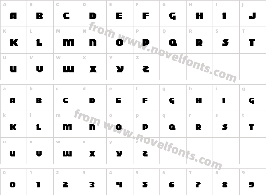 Blitzstrike ExpandedCharacter Map