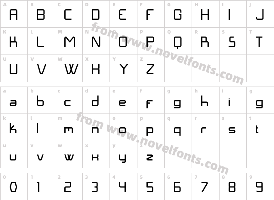 Langó NormalCharacter Map