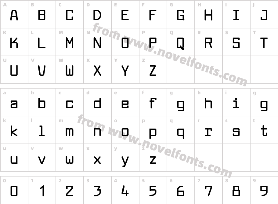 Larabiefont BoldCharacter Map