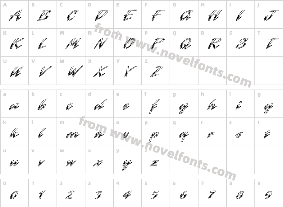 Laser Chrome PlainCharacter Map