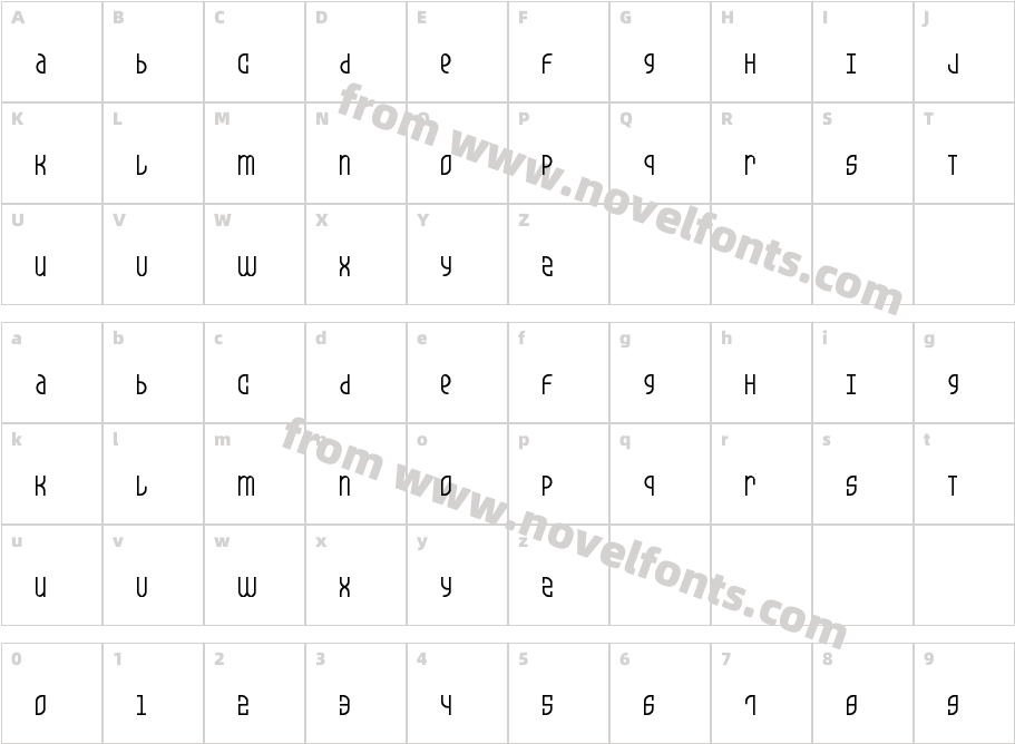 5Champagne Unicase RegularCharacter Map