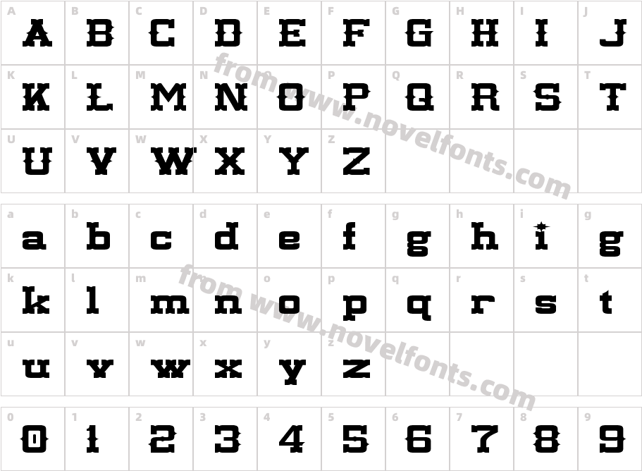 Lassiter ExtendedCharacter Map