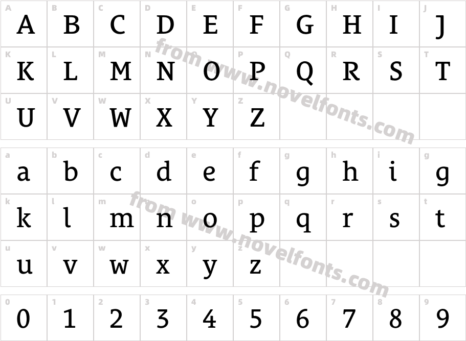 Le Monde Courrier Std BookCharacter Map