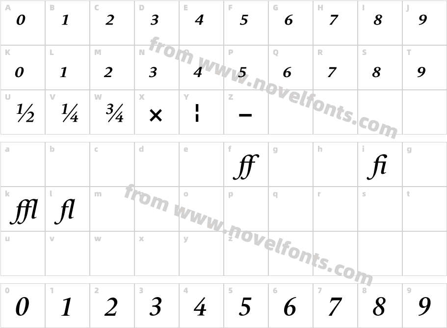 Le Monde Livre Semibold Italic ExpertCharacter Map