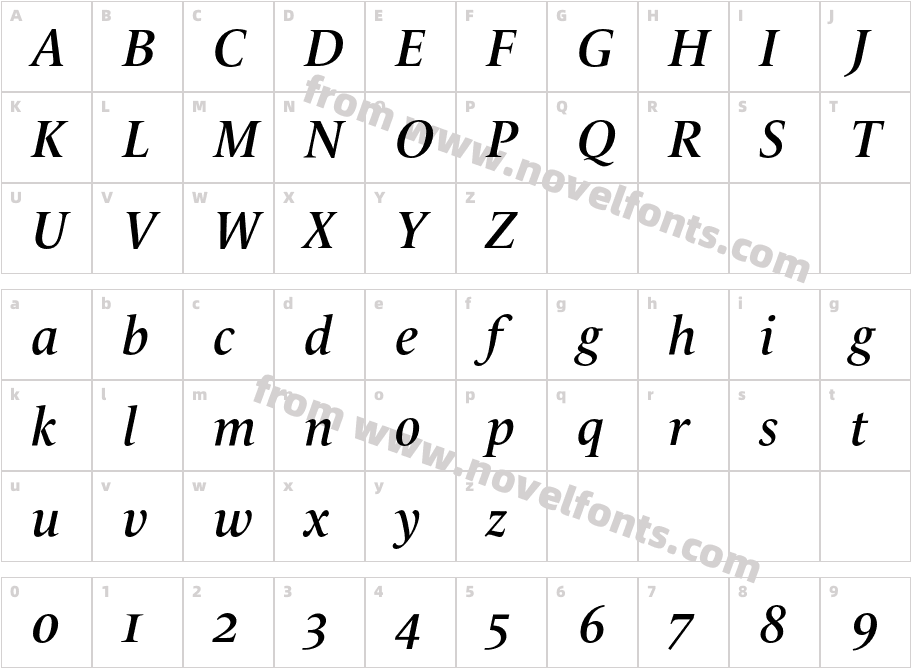 Le Monde Livre Semibold Italic OsFCharacter Map