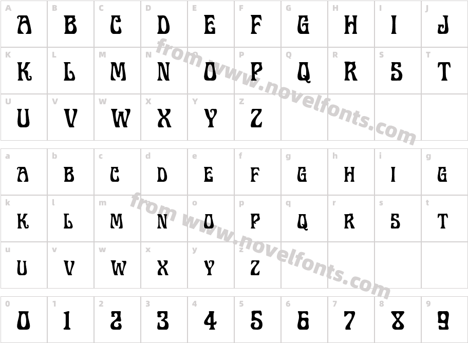 Legrand RegularCharacter Map