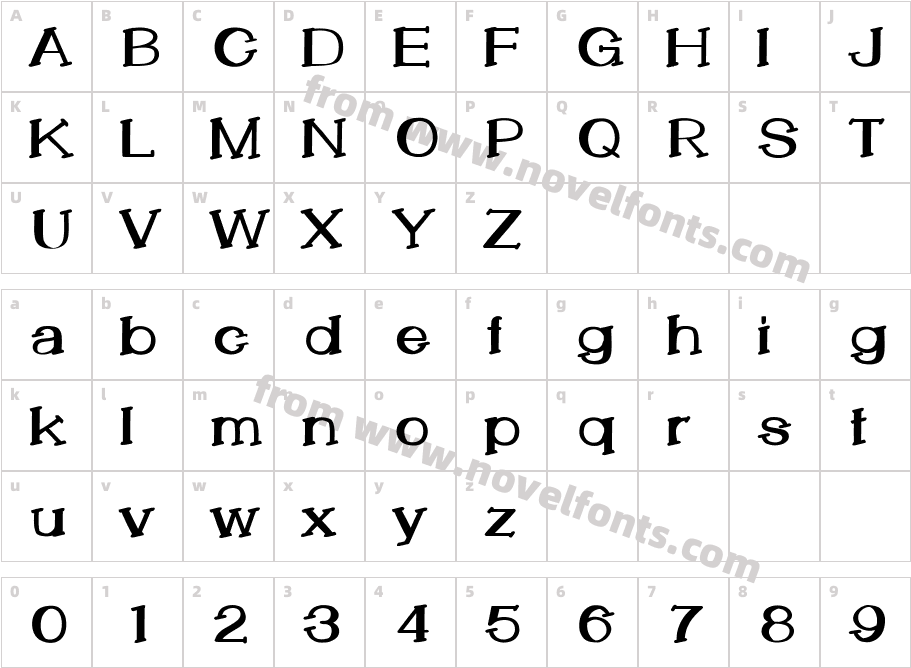 Lemon Cookie BoldCharacter Map