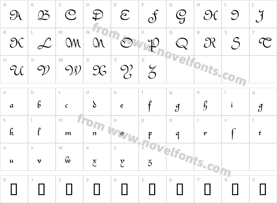 Lettre Civilitde GrajonCharacter Map