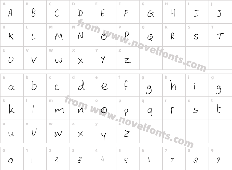 Lewis handCharacter Map