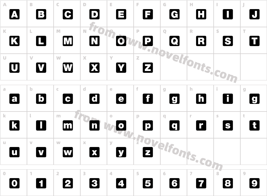 Block HelveticaCharacter Map