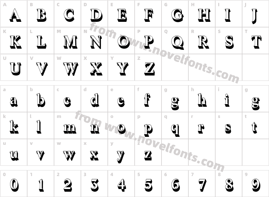 LifeT Bold Sh1Character Map