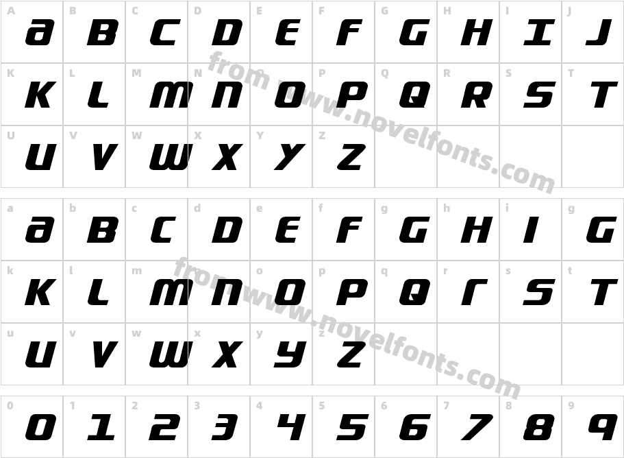 Lightsider ExpandedCharacter Map