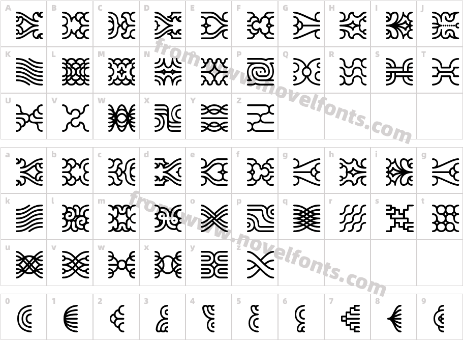 Line Dings BRKCharacter Map