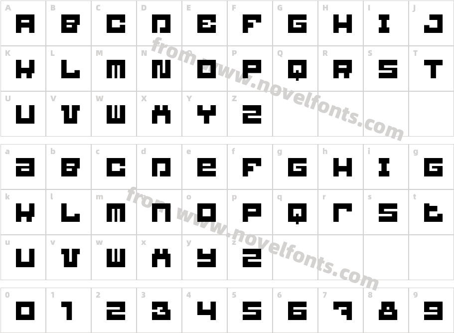 BlockBitCharacter Map