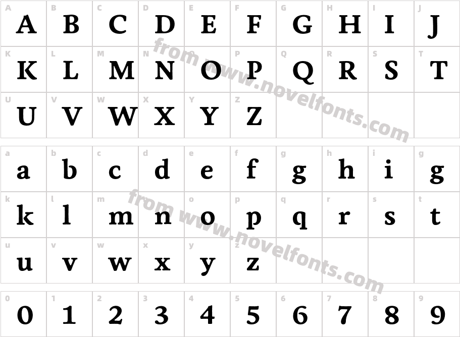 Livory BoldCharacter Map